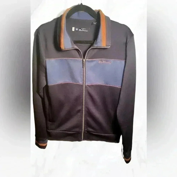 Ben Sherman navy blue 2 pocket long sleeve lightweight track top jacket S - Picture 2 of 7